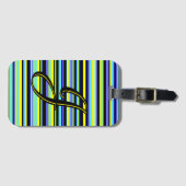 Persoonlijke Stripe Bagagelabel (Voorkant (horizontaal))