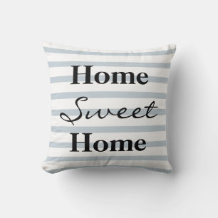 Persoonlijke Striped Home Sweet Home Kussen