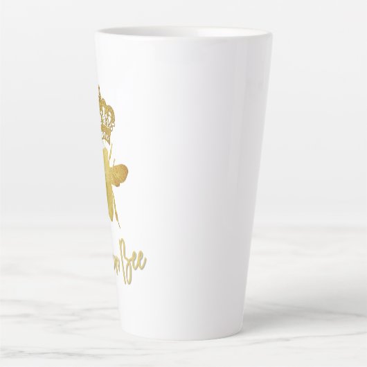 Persoonlijke structeur BEE ĀGold Crown Latte Latte Mok (Voorkant)