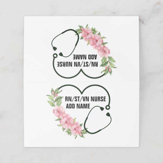 Persoonlijke studentegistratie-veteraanverpleegkun afsprakenkaart (Buitenkant ongevouwen)