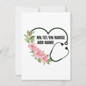 Persoonlijke studentegistratie-veteraanverpleegkun feestdagenkaart (Voorkant)