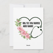 Persoonlijke studentegistratie-veteraanverpleegkun feestdagenkaart (Achterkant)