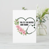 Persoonlijke studentegistratie-veteraanverpleegkun feestdagenkaart (Staand voorkant)