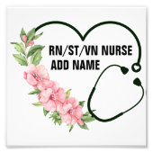 Persoonlijke studentegistratie-veteraanverpleegkun foto afdruk (Voorkant)