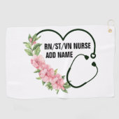 Persoonlijke studentegistratie-veteraanverpleegkun golfhanddoek (Horizontaal)