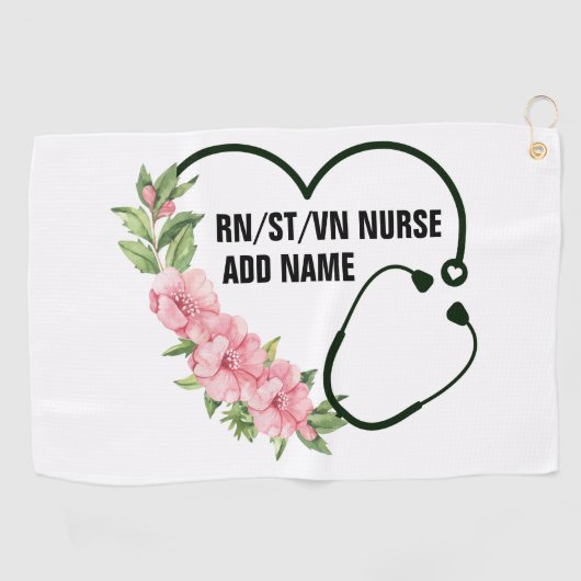 Persoonlijke studentegistratie-veteraanverpleegkun golfhanddoek (Horizontaal)