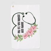 Persoonlijke studentegistratie-veteraanverpleegkun golfhanddoek (Voorkant)