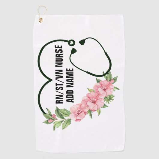 Persoonlijke studentegistratie-veteraanverpleegkun golfhanddoek (Voorkant)