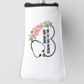 Persoonlijke studentegistratie-veteraanverpleegkun golfheadcover (Draai 90)