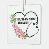 Persoonlijke studentegistratie-veteraanverpleegkun keramisch ornament (Links)