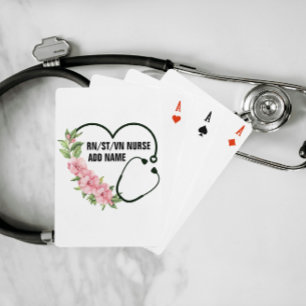 Persoonlijke studentegistratie-veteraanverpleegkun pokerkaarten