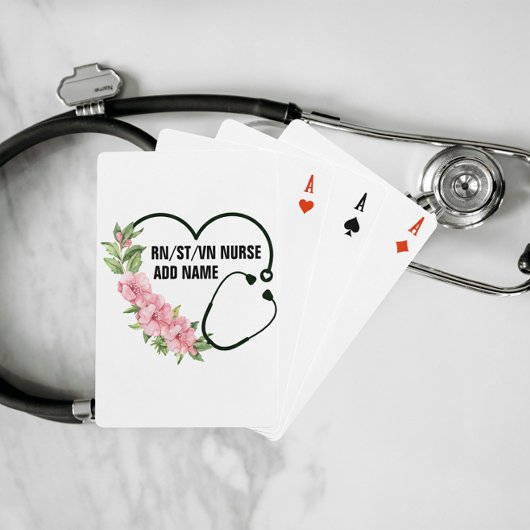 Persoonlijke studentegistratie-veteraanverpleegkun pokerkaarten