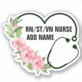 Persoonlijke studentegistratie-veteraanverpleegkun sticker (Voorkant)