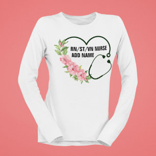 Persoonlijke studentegistratie-veteraanverpleegkun t-shirt