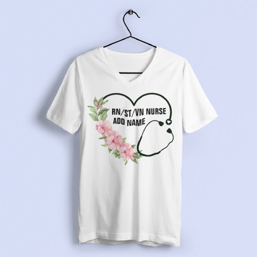 Persoonlijke studentegistratie-veteraanverpleegkun t-shirt