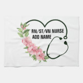 Persoonlijke studentegistratie-veteraanverpleegkun theedoek (Horizontaal)