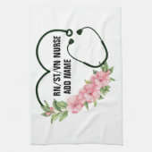 Persoonlijke studentegistratie-veteraanverpleegkun theedoek (Verticaal)