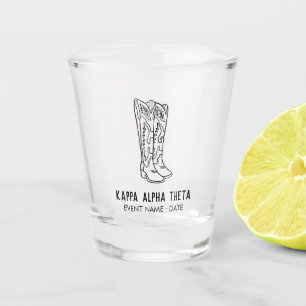 Persoonlijke studentenverenigingsevenement western shot glas