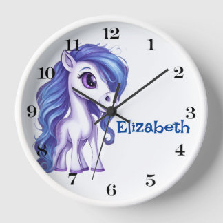 Persoonlijke Stunning Unicorn Wandklok