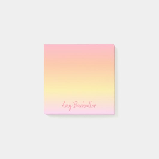 Persoonlijke subtiele ombre Sunset Post-it® Notes (Voorkant)