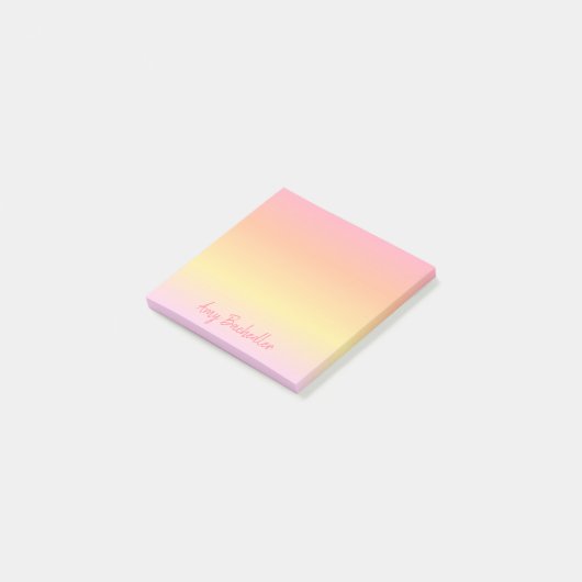 Persoonlijke subtiele ombre Sunset Post-it® Notes (Schuin)