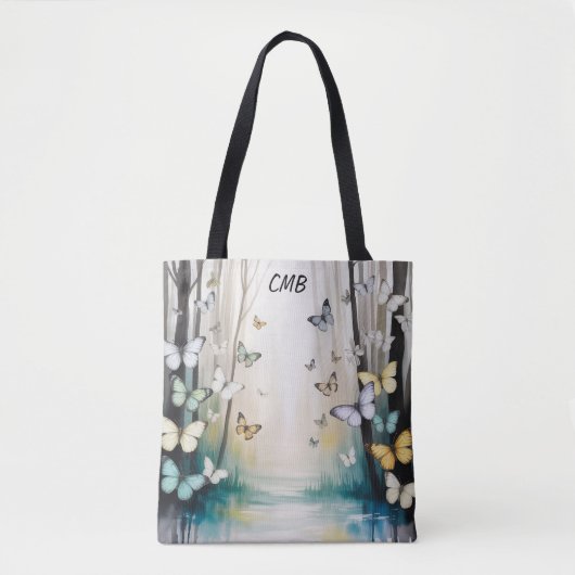Persoonlijke Subtiele Vlinders Tote Bag (Voorkant)