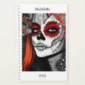 Persoonlijke Suiker Schedel La Catrina Op Maat Planner (Voorkant)