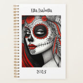 Persoonlijke Suiker Schedel La Catrina Planner (Voorkant)