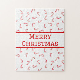 Persoonlijke Suikerstok Kerstmis Legpuzzel