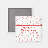 Persoonlijke Suikerstok Kerstmis Magneet (Voorkant / Achterkant)