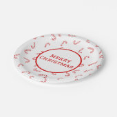 Persoonlijke Suikerstok Kerstmis Papieren Bordje (Gekanteld)