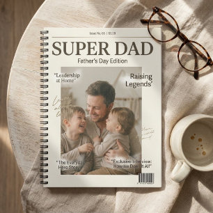 Persoonlijke Super Dad Vaderdag Foto  Notitieboek