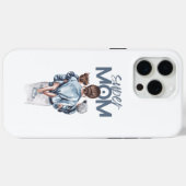 Persoonlijke Super Moeder met Zoon en Dochter Cade Case-Mate iPhone Case (Achterkant (horizontaal))