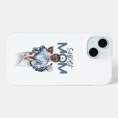 Persoonlijke Super Moeder met Zoon en Dochter Cade Case-Mate iPhone Case (Achterkant (horizontaal))