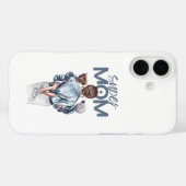 Persoonlijke Super Moeder met Zoon en Dochter Cade Case-Mate iPhone Case (Achterkant (horizontaal))