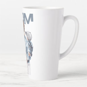 Persoonlijke Super Moeder met Zoon en Dochter Cade Latte Mok
