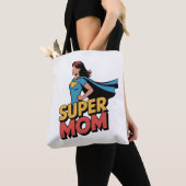 Persoonlijke Super Moeder Superheld Moederdag Tote Bag (Dichtbij)