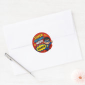 Persoonlijke Super Verjaardagsheld Sticker (Envelop)