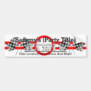 Persoonlijke superbelaste prestatiepartij bumpersticker