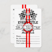 Persoonlijke superbelaste prestatiepartij kaart (Voorkant / Achterkant)