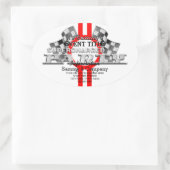 Persoonlijke superbelaste prestatiepartij ovale sticker (Tas)