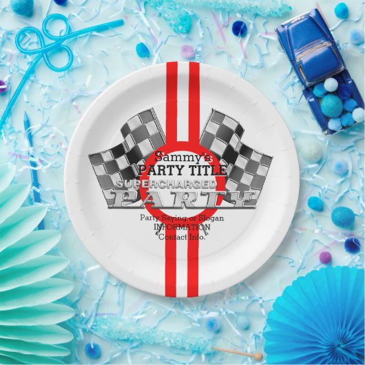 Persoonlijke superbelaste prestatiepartij papieren bordje (Feest)