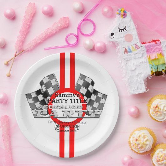 Persoonlijke superbelaste prestatiepartij papieren bordje (Feest)