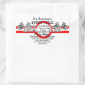 Persoonlijke superbelaste prestatiepartij rechthoekige sticker (Tas)