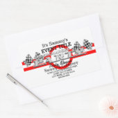 Persoonlijke superbelaste prestatiepartij rechthoekige sticker (Envelop)