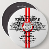 Persoonlijke superbelaste prestatiepartij ronde button 6,0 cm (Voorkant /achterkant)