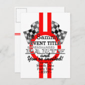 Persoonlijke superbelaste prestatiepartij uitnodiging briefkaart (Voorkant / Achterkant)