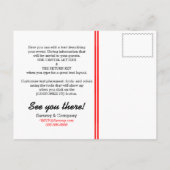 Persoonlijke superbelaste prestatiepartij uitnodiging briefkaart (Achterkant)