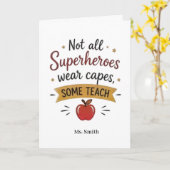 Persoonlijke Superhelden Leraar Kaart (Gele Bloem)