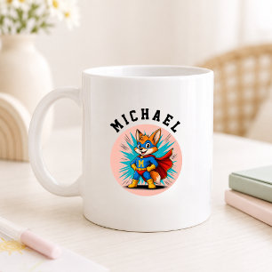 Persoonlijke Superhelden Vos Naam & Initiaal Koffiemok